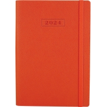 Щоденник датований 2024, CROSS, помаранчевий, А5, м'яка обкладинка з гумкою