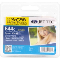Картридж Jet Tec EPSON Stylus C64/C84 Cyan + 30% (110E004402) E44C