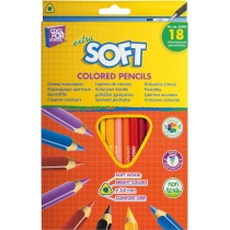 Олівці кольорові "Extra Soft", 18 кольорів, трикутні