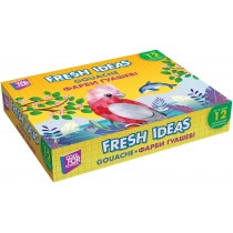 Фарба гуашева Fresh Ideas, 12 кольорів (по 10 см3)