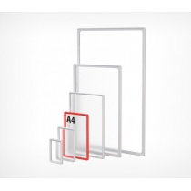 Пластикова рамка для плакатів і рекламних вставок , А4, колір Червоний, 10 шт., EPS