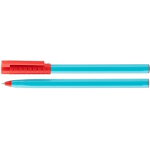 Ручка кулькова OPTIMA HYPE 0,7 mm. Корпус блакитний, пише червоним
