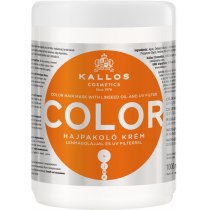 Маска KALLOS KJMN COLOR для окрашенных волос с льняным маслом и УФ фильтром 1000 мл