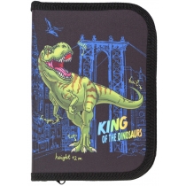 Пенал 1-яр з 2відв., пустий, "King of the Dinosaurs", 210/70D PL, 23201C, CLASS