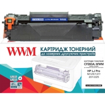 Картридж для HP 83X (CF283X) WWM 83A  Black CF283A-WWM