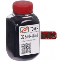 Тонер + чіп АНК для OKI B401/MB441/MB451 бутль 80г Black (1401336)