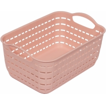 Корзина для зберігання пластикова ТМ KORNEL 24*16*11см, рожева