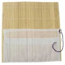 Пенал для пензлів,бамбук, нат.колір+тканина (36х36см), (14502) D.K.ART & CRAFT