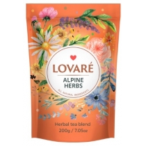 Чай трав'яний Lovare, суміш квіткового та плодово-ягідного чаю Альпійські трави 200 г