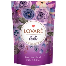 Чай чорний листовий Lovare Дикі ягоди цейлонський  з ягодами та пелюстками квітів 250 г