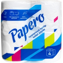 Папір туалетний 2 шари Papero 4 рулони