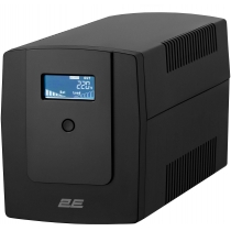 Джерело безперебійного живлення 2E DD1500, 1500VA/900W, LCD,USB, 3xSchuko