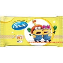 Вологі серветки ТМ Smile 40 шт «Міньйони»