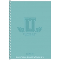 Коледж-блок, спiраль, В5/80арк., у клітинку, білий блок, 70г/м2, картон, мат. ламінація, Student