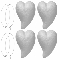 Пінопластові заготовки SANTI "Серця фігурні" 4 шт/уп., 6,5 см