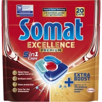 Капсули для посудомийної машини Somat Exellence 5-в-1 20 шт