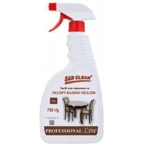 Засіб для чищення та полірування меблів  San Clean Prof Line, 750 г