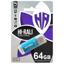 Флеш-драйв USB 64GB Hi-Rali Rocket серiя синій