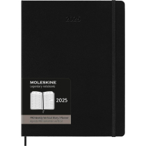 Щотижневик Moleskine 2025 PRO Вертикальний 19х25 см / Чорний