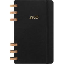 Щотижневик Moleskine 2025 Spiral, 13х21/ Чорний м’який