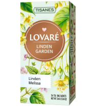 Чай Lovare Tisanes Linden Garden бленд трав’яного чаю з фруктами та плодами 36 г (24 шт. х 1.5 г)