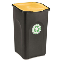 Сміттєвий бак Stefanplast Ecogreen bin 50л з жовтою кришкою