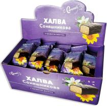 Халва соняшникова ТМ Caramel з ароматом ваніліну глазурована 37,5г 20шт