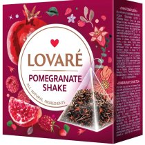 Чай пакетований чорний  з пелюстками квітів і ароматом граната Lovare Pomegranate Shake 15*2 г