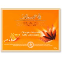 Цукерки Lindt молочні з апельсином, 125г