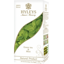 Чай зелений з м'ятою пакетований Hyleys 25шт х 1,5г