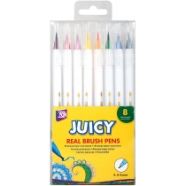 Фломастери-пензлики REAL BRUSH Juicy, 8 кольорів, лінія 0,5-6 мм