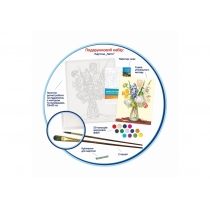 Набір, техніка акриловий живопис за номерами, "Квіти", ROSA START