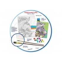 Набір, техніка акриловий живопис за номерами, "Зебра", ROSA START