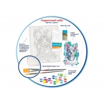 Набір, техніка акриловий живопис за номерами, "Сфінкс", ROSA START