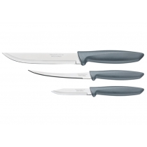 Набори ножів TRAMONTINA PLENUS grey н-р ножів 3пр (тому, овоч, д / м'яса) інд.бл