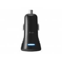 Автомобільний зарядний пристрій Trust 20W Car Charger With 2 USB Port Black