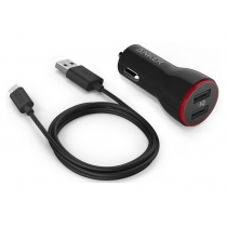 Автомобільний зарядний пристрій Anker PowerDrive 2 24W + micro USB 0.9m V3 Black