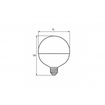 Лампа ЕКО EUROLAMP LED серія  G95 15W E27 3000K