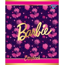 Зошит 12 аркушів, похила лінія, мат. ВДЛ+фольга золото+УФ.виб "BARBIE"