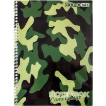 Блокнот "Camouflage", А5; бічна спіраль; 48 л., пластикова обкладинка