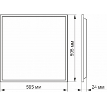 LED панель VIDEX 60W 6000K 220V матова 2шт/упак