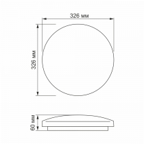 LED світильник настінно-стельовий VIDEX 24W 4100K зоряне небо