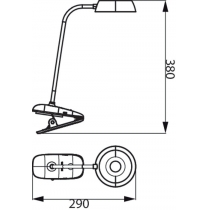 Лампа настільна Philips LED Reading Desk lamp Donutclip 3W, 4000K, 1200mAh (Lithium battery), білий