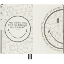 Планувальник позитиву Moleskine Smiley 13 х 21 см 240 сторінок у лінійку Канва в подарунковому боксі