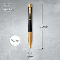 Ручка кулькова Parker Urban Muted Black, позолота