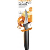 Кухонний ніж для овочів вигнутий Fiskars Functional Form, 6.8см, нержавіюча сталь, пластик, чорний