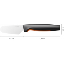 Кухонний ніж для масла Fiskars Functional Form, 8см, нержавіюча сталь, пластик, чорний