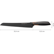 Кухонний ніж для хліба Fiskars Edge, 23.4см, нержавіюча сталь, пластик, чорний