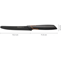 Кухонний ніж для томатів Fiskars Edge, 13.3см, нержавіюча сталь, пластик, чорний