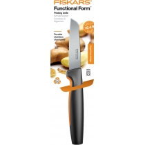 Кухонний ніж для овочів Fiskars Functional Form, прямий, 8см, нержавіюча сталь, пластик, чорний